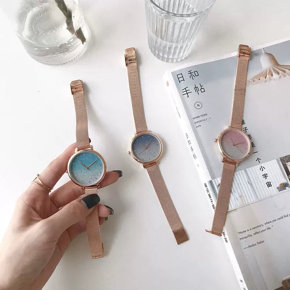 Women's Casual Fashion Alloy And Stainless Steel Chain Watch With Round Dial