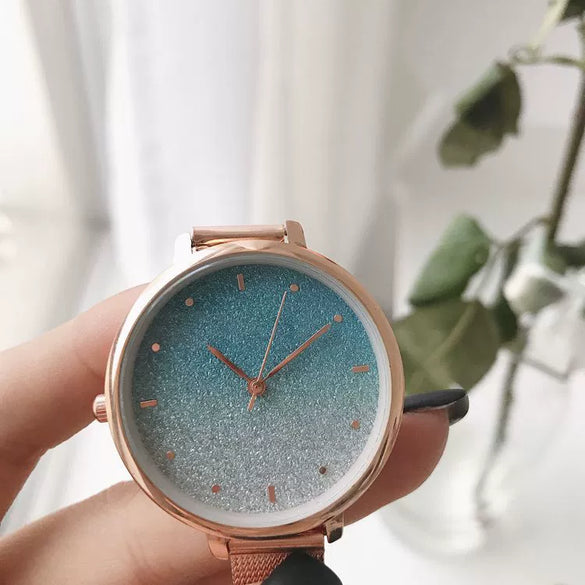 Women's Casual Fashion Alloy And Stainless Steel Chain Watch With Round Dial