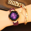 Women's Casual Fashion Alloy Imitation Leather Strap Round Dial Quartz Watch