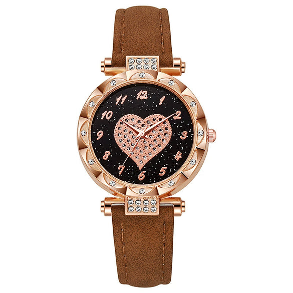 Women's Casual Fashion Electronic Watch Plastic Case Pu Strap Round Dial