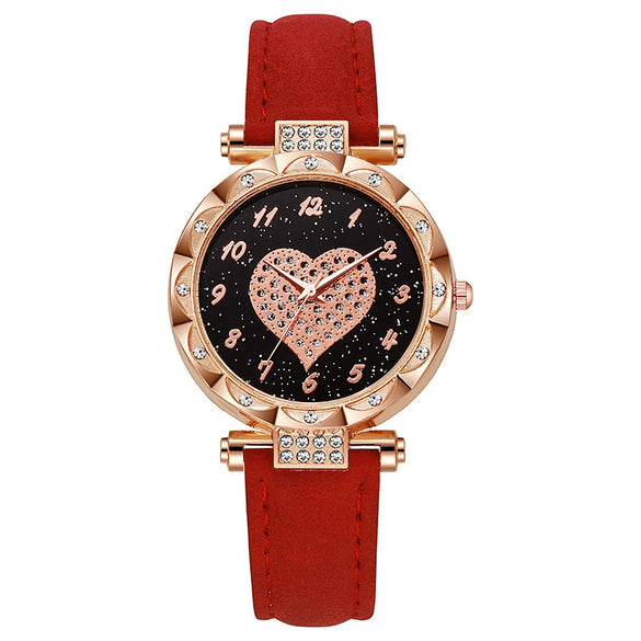 Women's Casual Fashion Electronic Watch Plastic Case Pu Strap Round Dial