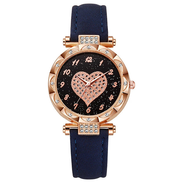 Women's Casual Fashion Electronic Watch Plastic Case Pu Strap Round Dial