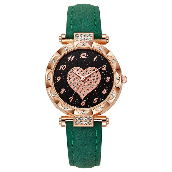 Women's Casual Fashion Electronic Watch Plastic Case Pu Strap Round Dial