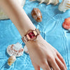 Women's Casual Fashion Quartz Watch Waterproof Ultrathin Alloy Case Stainless Steel Strap Rhombus Dial