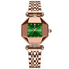 Women's Casual Fashion Quartz Watch Waterproof Ultrathin Alloy Case Stainless Steel Strap Rhombus Dial