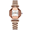Women's Casual Fashion Quartz Watch Waterproof Ultrathin Alloy Case Stainless Steel Strap Rhombus Dial