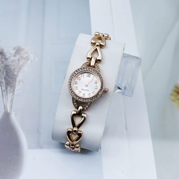 Women's Casual Fashion Quartz Watch With Alloy Case And Strap Round Dial
