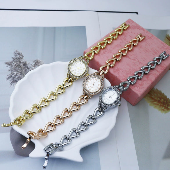 Women's Casual Fashion Quartz Watch With Alloy Case And Strap Round Dial