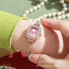 Women's Casual Fashion Square Alloy Watch With Diamondencrusted
