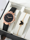 Women's Casual Fashion Watch Alloy Case Stainless Steel Strap Round Dial Pink Rhinestone Surface