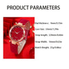 Women's Casual Fashion Watch Alloy Case Stainless Steel Strap Round Dial Pink Rhinestone Surface