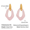 Women's Casual Fresh Versatile Nonstandard Earrings Stainless Steel Geometric Electroplated