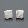 Women's Casual Geometric Minimalist Copper Diamond Stud Earrings With Zirconia