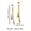 Women's Casual Geometric Stainless Steel Goldplated Water Drop Teardrop Drape Earrings