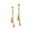 Women's Casual Geometric Stainless Steel Goldplated Water Drop Teardrop Drape Earrings