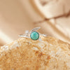 Women's Casual Leaf Style Ring Set With Natural Gemstones In S925 Sterling Silver