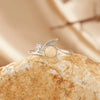 Women's Casual Leaf Style Ring Set With Natural Gemstones In S925 Sterling Silver