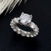 Women's Casual Light Luxury Geometric Copper Inlaid Zircon Ring Jewelry