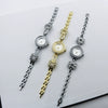 Women's Casual Metal And Stainless Steel Quartz Bracelet Watch With Round Dial