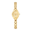 Women's Casual Mini Round Alloy Case And Strap Quartz Watch With Printed Logo
