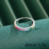 Women's Casual Minimalist Geometric Copper Zircon Ring