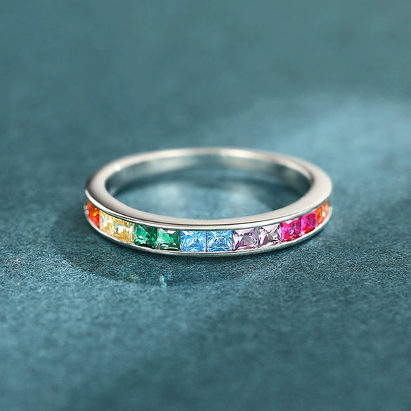 Women's Casual Minimalist Geometric Copper Zircon Ring
