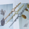 Women's Casual Quartz Bracelet Watch Alloy Material Round Dial