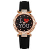 Women's Casual Quartz Digital Watch With Plastic Case Imitation Leather Strap And Round Dial