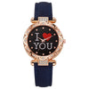 Women's Casual Quartz Digital Watch With Plastic Case Imitation Leather Strap And Round Dial