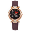 Women's Casual Quartz Digital Watch With Plastic Case Imitation Leather Strap And Round Dial