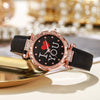 Women's Casual Quartz Digital Watch With Plastic Case Imitation Leather Strap And Round Dial