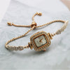 Women's Casual Quartz Square Alloy And Stainless Steel Bracelet Watch