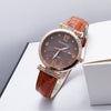 Women's Casual Quartz Watch With Alloy Case Mineral Reinforced Glass Mirror Pu Strap And Stainless Steel Buckle Round Dial