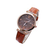 Women's Casual Quartz Watch With Alloy Case Mineral Reinforced Glass Mirror Pu Strap And Stainless Steel Buckle Round Dial