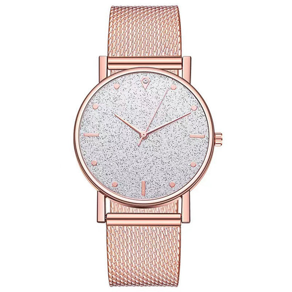 Women's Casual Quartz Watch With Alloy Case Silicone Strap And Round Dial