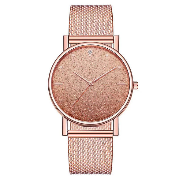 Women's Casual Quartz Watch With Alloy Case Silicone Strap And Round Dial