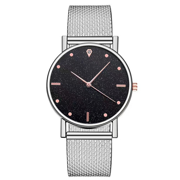 Women's Casual Quartz Watch With Alloy Case Silicone Strap And Round Dial
