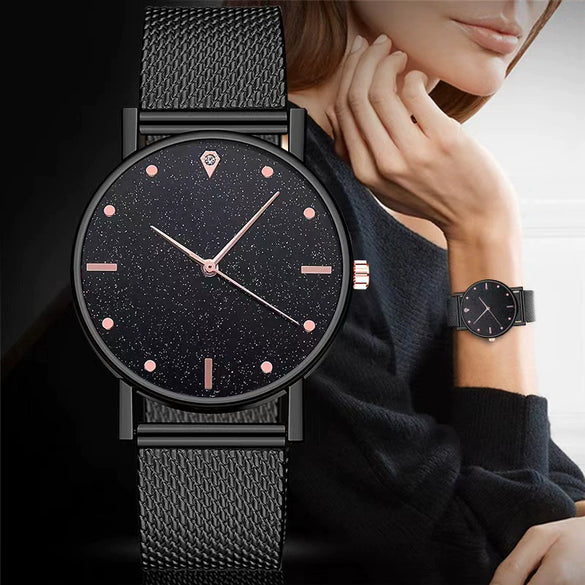 Women's Casual Quartz Watch With Alloy Case Silicone Strap And Round Dial