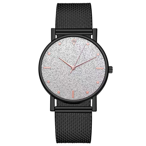 Women's Casual Quartz Watch With Alloy Case Silicone Strap And Round Dial