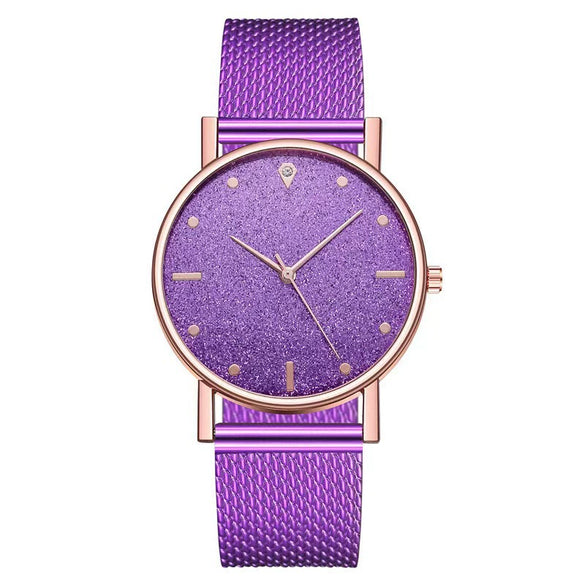 Women's Casual Quartz Watch With Alloy Case Silicone Strap And Round Dial