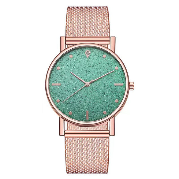 Women's Casual Quartz Watch With Alloy Case Silicone Strap And Round Dial