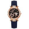 Women's Casual Quartz Watch With Plastic Case Imitation Leather Strap And Stainless Steel Pin Buckle Round Dial