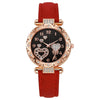 Women's Casual Quartz Watch With Plastic Case Imitation Leather Strap And Stainless Steel Pin Buckle Round Dial