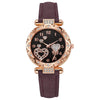Women's Casual Quartz Watch With Plastic Case Imitation Leather Strap And Stainless Steel Pin Buckle Round Dial