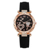 Women's Casual Quartz Watch With Plastic Case Imitation Leather Strap And Stainless Steel Pin Buckle Round Dial