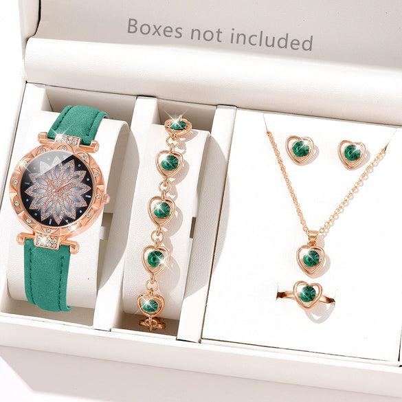 Women's Casual Quartz Watch With Round Dial Pin Buckle Imitation Leather Strap And Alloy Case