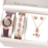 Women's Casual Quartz Watch With Round Dial Pin Buckle Imitation Leather Strap And Alloy Case