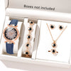 Women's Casual Quartz Watch With Round Dial Pin Buckle Imitation Leather Strap And Alloy Case