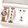 Women's Casual Quartz Watch With Round Dial Pin Buckle Imitation Leather Strap And Alloy Case