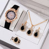 Women's Casual Quartz Watch With Round Dial Pin Buckle Imitation Leather Strap And Alloy Case